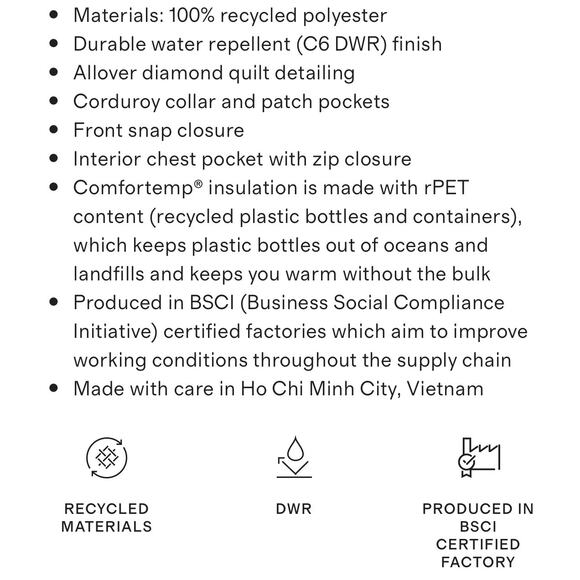 QUINCE Olive Green Featherless Quilted Jacket NWT Size XL - Picture 5 of 11